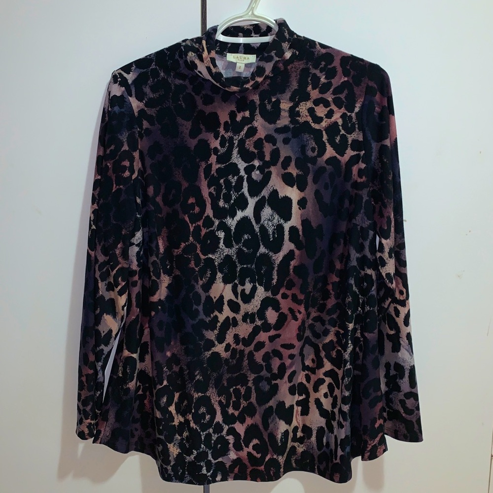 🇨🇦 Laura Cheetah Cowl Neck Long Sleeve top